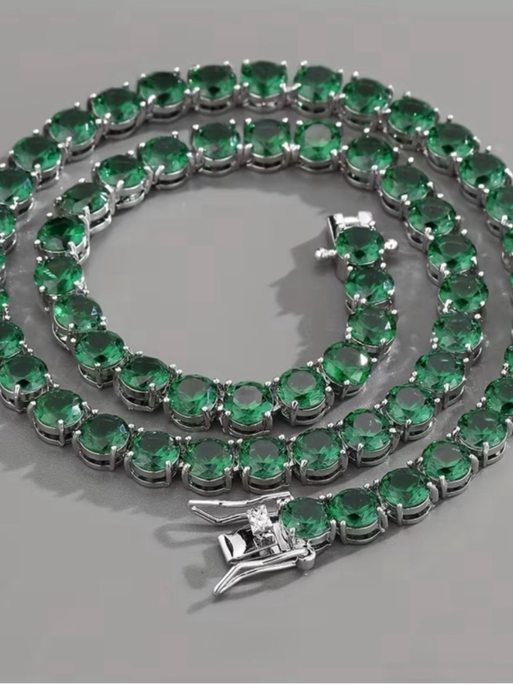 Emerald Green Tennis Necklace - Women Jewelry